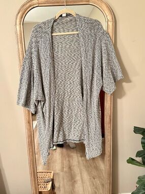 H&M Gray Open-Front Knit Summer Cardigan
